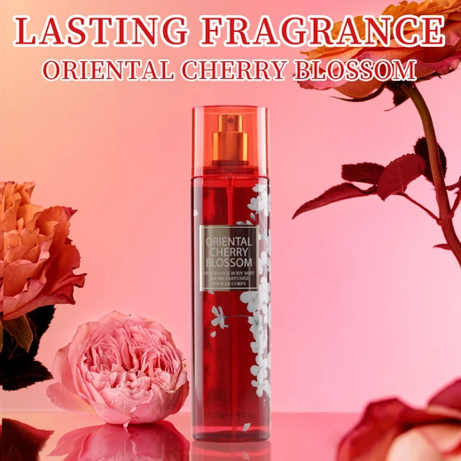 88613, Fragrance Body Mist 8 oz/236 ml Oriental Cherry Blossom for Women - United Scents, 191554886131