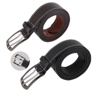 91045, JM Belt 2 Pin Buckle Side Stitch, 191554910454