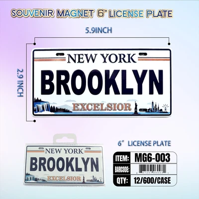 MG6-003, License Plate Magnet  6“x3", 887257960031