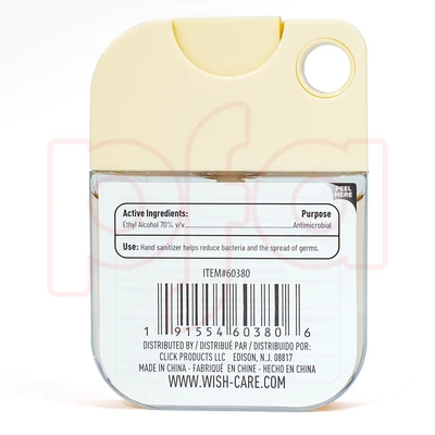 60380, Wish 1.2 oz Hand Sanitizer Spray , Sweet Guava/Black Plum/Cucumbe Melon/Violet Orchid, 191554603806