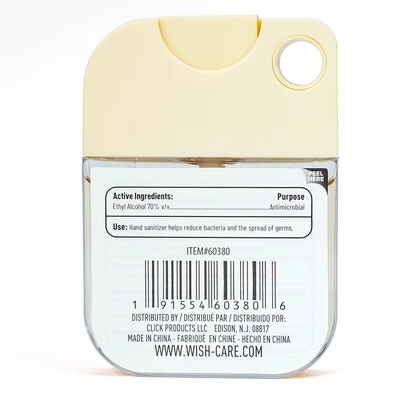 60380, 1.2 oz Hand Sanitizer Spray , (4 Scent) Sweet Guava/Black Plum/Cucumbe Melon/Violet Orchid — Wish, 191554603806