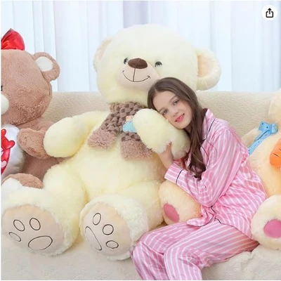 CUDHUG, Cudhug Big Teddy Bear  59" Giant Fat Stuffed Animal