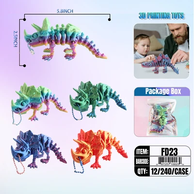 FD23, 3D Printed  5.8“ Dinosaur, 887257100239