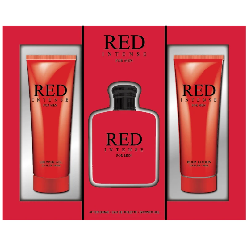 Men's 3pcs Set Red Intense 80ml/2.8fl.ozAfter Shave+50ml/1.0fl.ozEDT+80ml/2.8fl.ozShower Gel