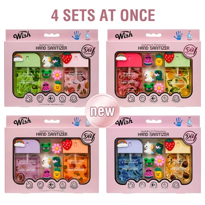 60423, 1.5 oz Hand Sanitizer Spray Travel Size (Set of 2) , (4 fragrance variants) Violet Plum/Vanilla Sweet/Coconut Salted/Dragonfruit Golden — Wish, 191554604230