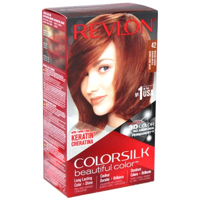 CS42, Revlon ColorSilk Hair Color #42 Medium Auburn, 309978695424