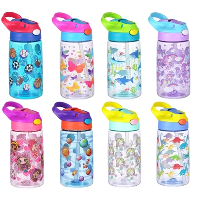 58145, Splash Kids Flip Straw Plastic Bottle 16.9oz, 191554581456