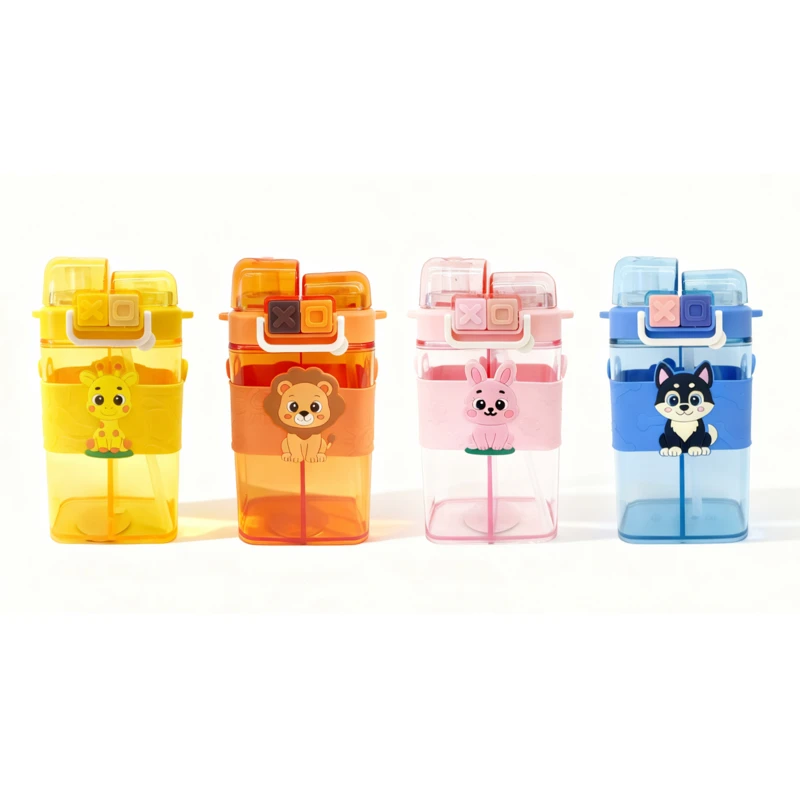 Splash Water Bottle with Two Ways to Drink with Silicon Band 16.9oz