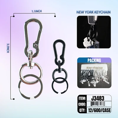 J3483, Key Chain Steel Clip Hooks, 887257834837