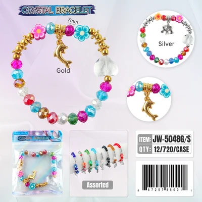 JW-5048, Crystal Bracelet Random Color, 887257850011
