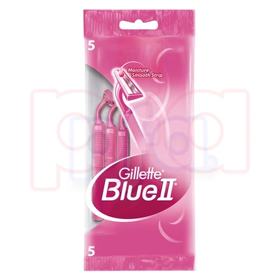 GB2-5LR, Gillette Blue 2 Ladies Disposable Razor 5 Pack, 3014260289287