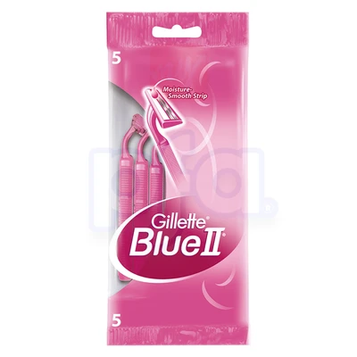 GB2-5LR, Gillette Blue 2 Ladies Disposable Razor 5 Pack, 3014260289287