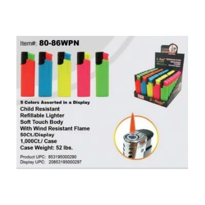 80-86WPN, 5-Flags Lighter Finish Windproof NEON 50/1000 52lb, 853195000290