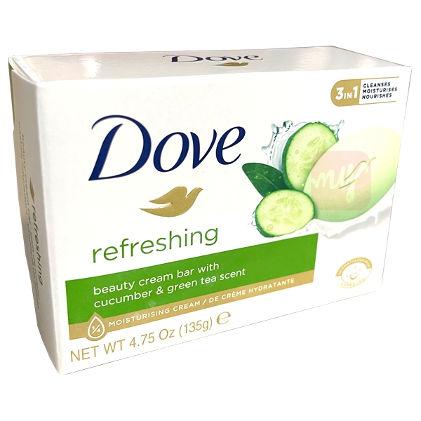 DS135FT, Dove Soap Bar 135g 4.75oz Refreshing (Cucumber & Green Tea), 8717163989876