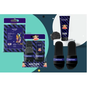 PF004-88743, Men's 3pcs Slipper Set  PAUL FRANK BLUE, 191554887435