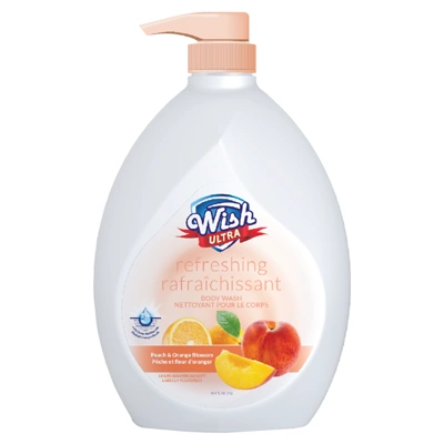 60604, Wish Ultra Body Wash 33.8oz Peach & Orange Blossom, 191554606043