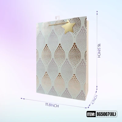 BG5007-XL, General Gift Bags XL.Assorted x4  11.8"x4.7"x16.5", 887257150197