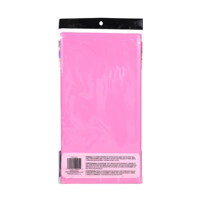 50005, Party Central Heavy Duty Rectangle Plastic Tablecover - Pink, 191554500051
