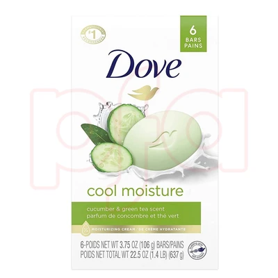 DS6-CM, Dove Soap 3.75oz 6-Pack Cool Moisture #61117