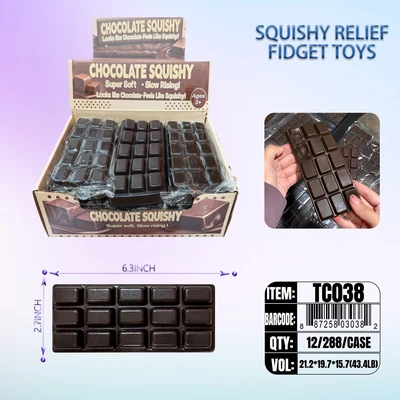 TC038, Squishy Butter Chocolate  5.31"x1.57"x1.46", 887258030382