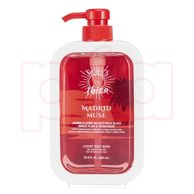 60728, Solo EN Ibiza body wash 16.9oz/500ml Madrid Muse, 191554607286