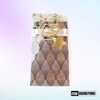BG5007-MD, General Gift Bags MD.Assorted x4  7.1"x3.1"x9.4", 887257150210
