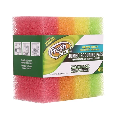32210, Fresh Start Pads 4PK Jumbo Scour Heavy Duty, 191554322103