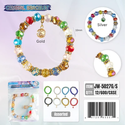 JW-5027, Crystal Bracelet Random Color, 887257850011