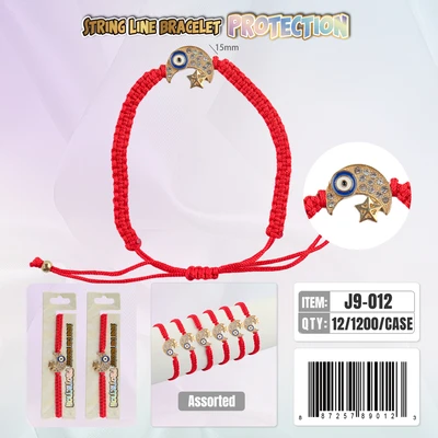 J9-012, String Line Protection Bracelet, 887257890123