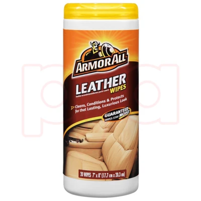 AA20LW, ARMOR ALL LEATHER WIPES 6/20CT, 070612108814