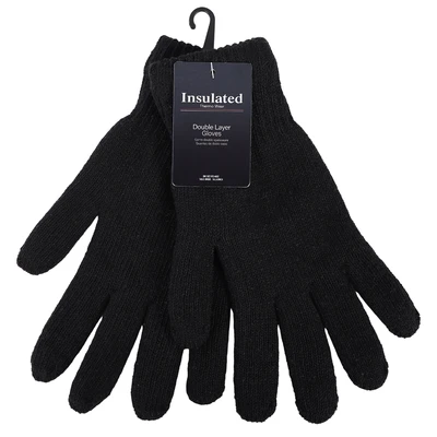 11112, Insulated Classic Double-Layer Knit Gloves in 3 Colors, 191554111127