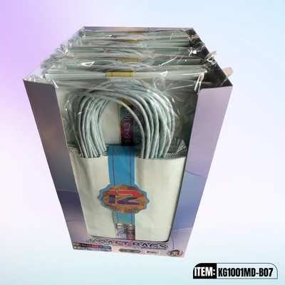 KG1001MD-B07, Kraft Bags MD. Maca Blue 12/Pk 10.6"x8.6"x4.3", 887258100283