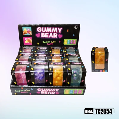 TC2054, Sugar Squeezy Relief Fidget Toys Bear Fruits 1.97"x3.74", 887258040541