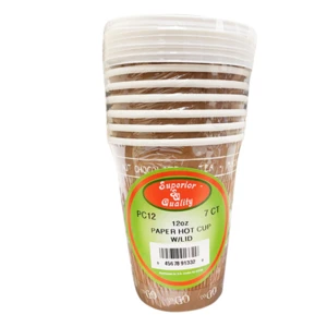 RP1024, 12oz Paper Hot Cups W/ Lid  7CT, 4567891332