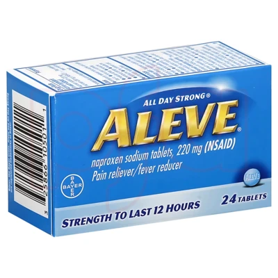 A24NST, Aleve Naproxen Sodium 220mg 24 Taplets, 325866105011