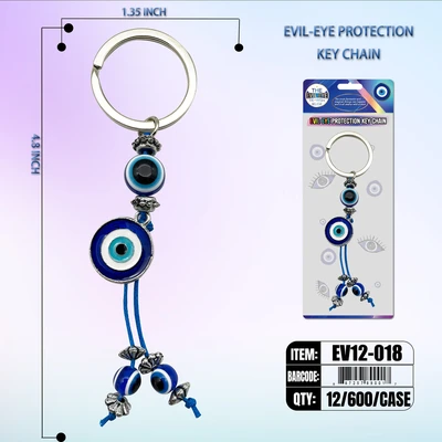 EV12-018, EVIL EYE KEY CHAIN PROTECTION, 887257890017