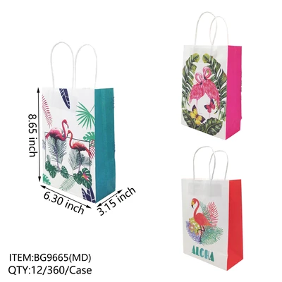 BG9665MD, KRAFT BAG FLAMINGO.S 2018 NEW  8.6"x6.3"x3.1", 887257197284