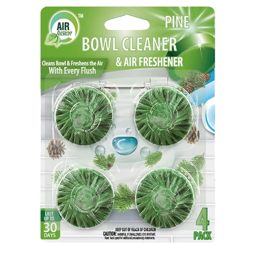 60114, Air Fusion Bowl Cleaner & Freshener 4pk Pine, 191554601147