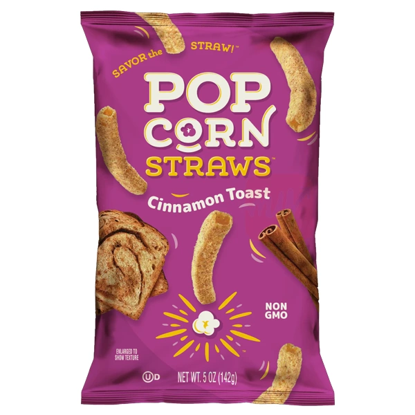 POPS-CT, Popcorn Straw 5oz (142g) Cinnamon Toast, 850035082744