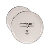 36341, Elegance Party Edge 10PK 10.25" Dinner Plate Linen+Silver, 191554362529