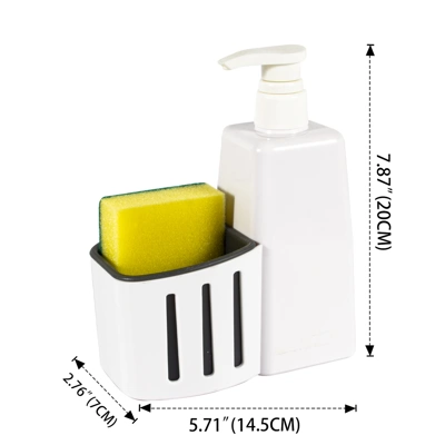 38170, Ideal Home Soap Dispenser Caddy with sponge, 191554381704