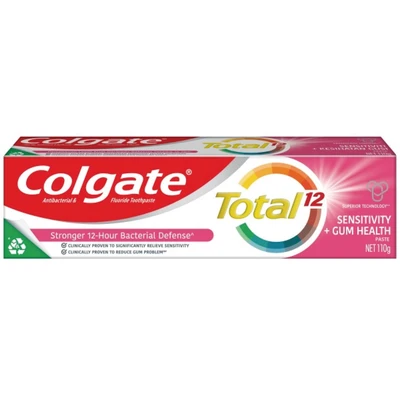 CTP110T-S, Colgate Toothpaste 110g 3.88oz Total Sensitivity, 8850006951583