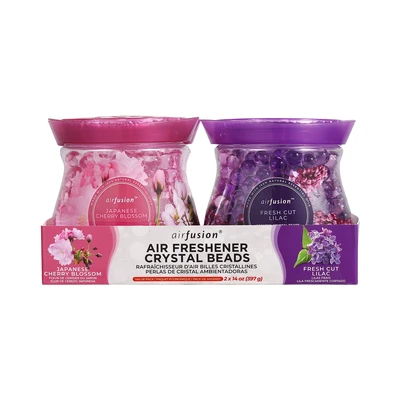 99818, Air Fusion 2PK Crystal Beads 14oz*2 - Fresh Cut Lilac & Cherry Blossom, 191554998186
