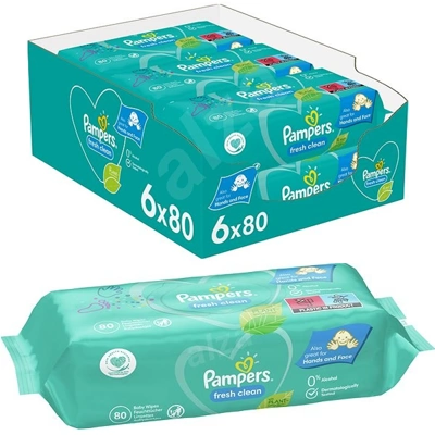 P80FC, Pampers Wipes 80CT Fresh Clean, 8006540174746