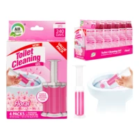 60130, Toilet Cleaning Gel 4 Pack Clean Floral Scent 6.43oz with 56 Stamps - Air Fusion, 191554601307
