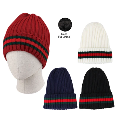10144, Thermaxxx Winter Fashion Hat w/ Fur Lining 4 lines, 191554101449