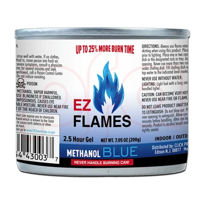 43003, EZ Flames Methanol Blue 7.05oz 2.5 Hours, 191554430037