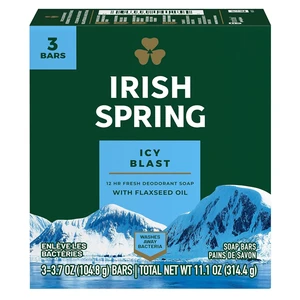 IS3IB, Irish Spring Bar Soap 3.75oz 3ok Icy Blast, 035000141255