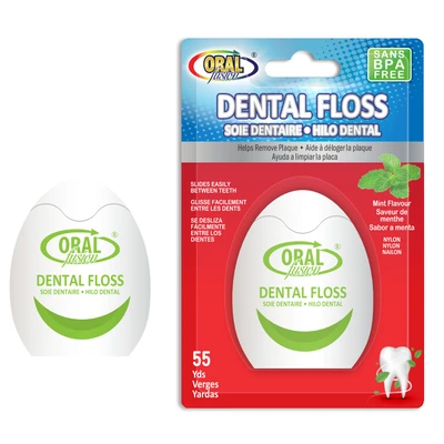 68042, Oral Fusion Dental Floss 55yds Mint, 191554680425