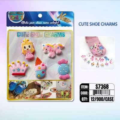 S7368, Cute Shoe Charms New 5/pcs/Pk, 887257873683